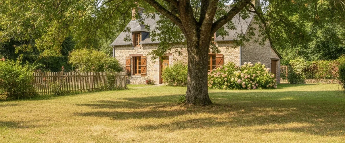 gazon jaunit sous arbre
