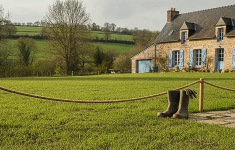 marcher gazon fraichement seme